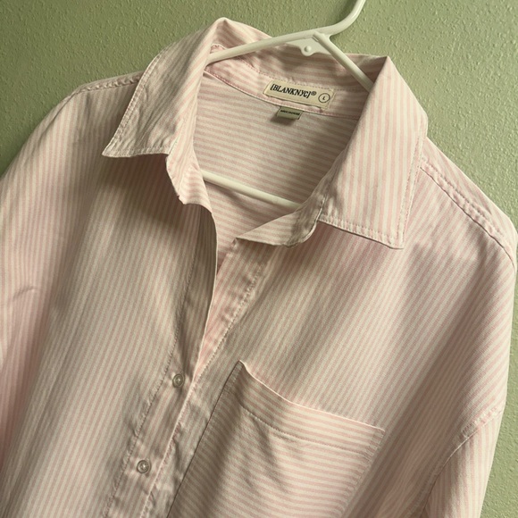 Blank NYC Long Sleeve Button Down Blouse Size Large - Picture 2 of 7